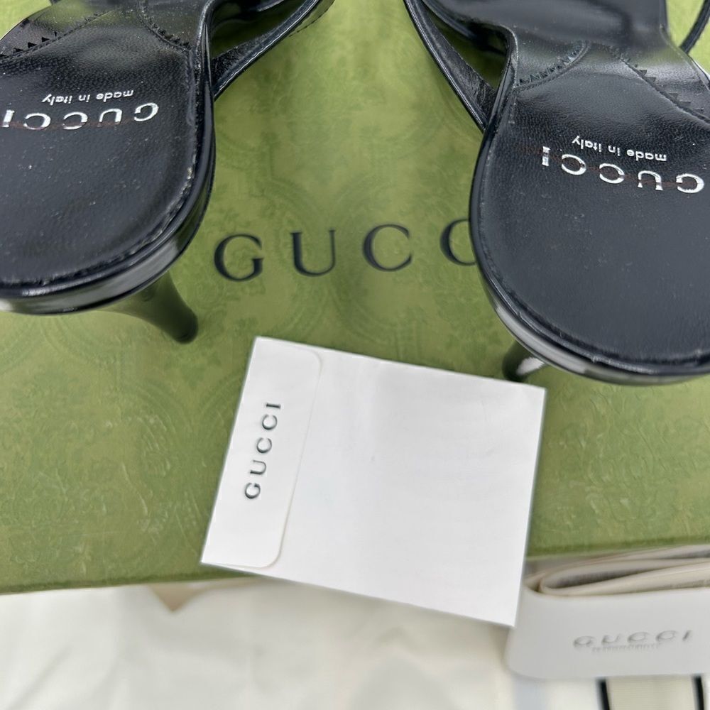 Women’s Gucci, leather Horsebit sandals size 38 made in Italy - Picture 8 of 9